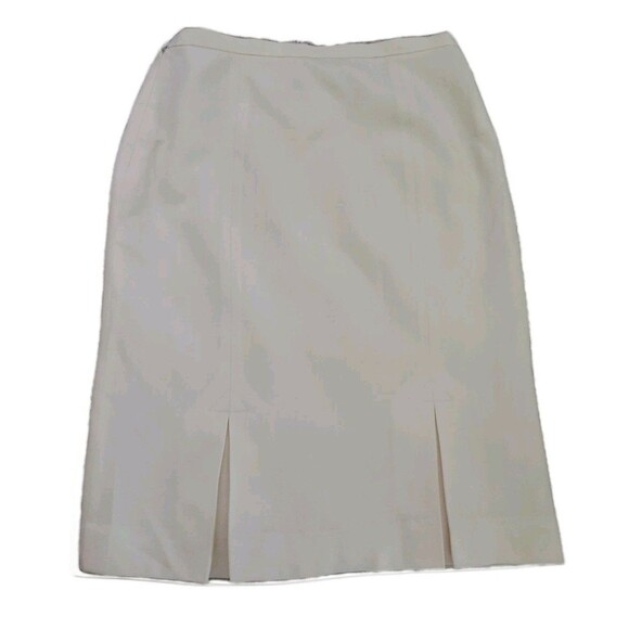 Pendleton Petite Skirt Size 6 Cream Virgin Wool USA Side Zip Lined New $128 - Picture 1 of 12